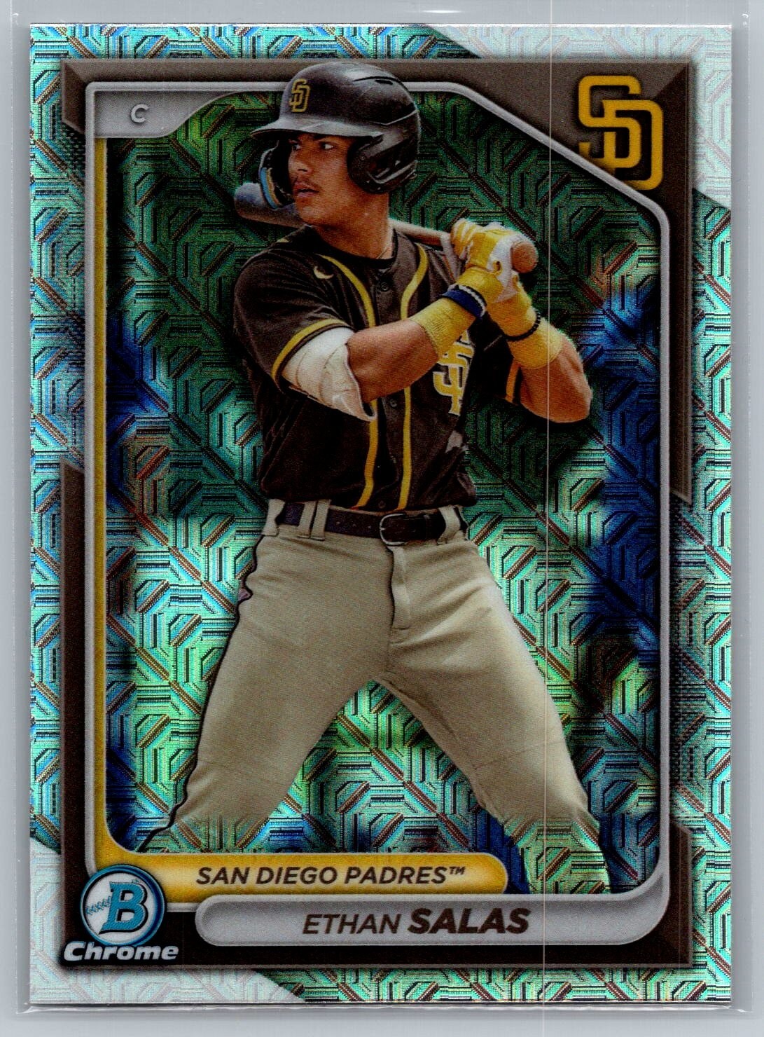 Ethan Salas 2024 Bowman Chrome Mega Box Mojo Refractor Padres BCP-102
