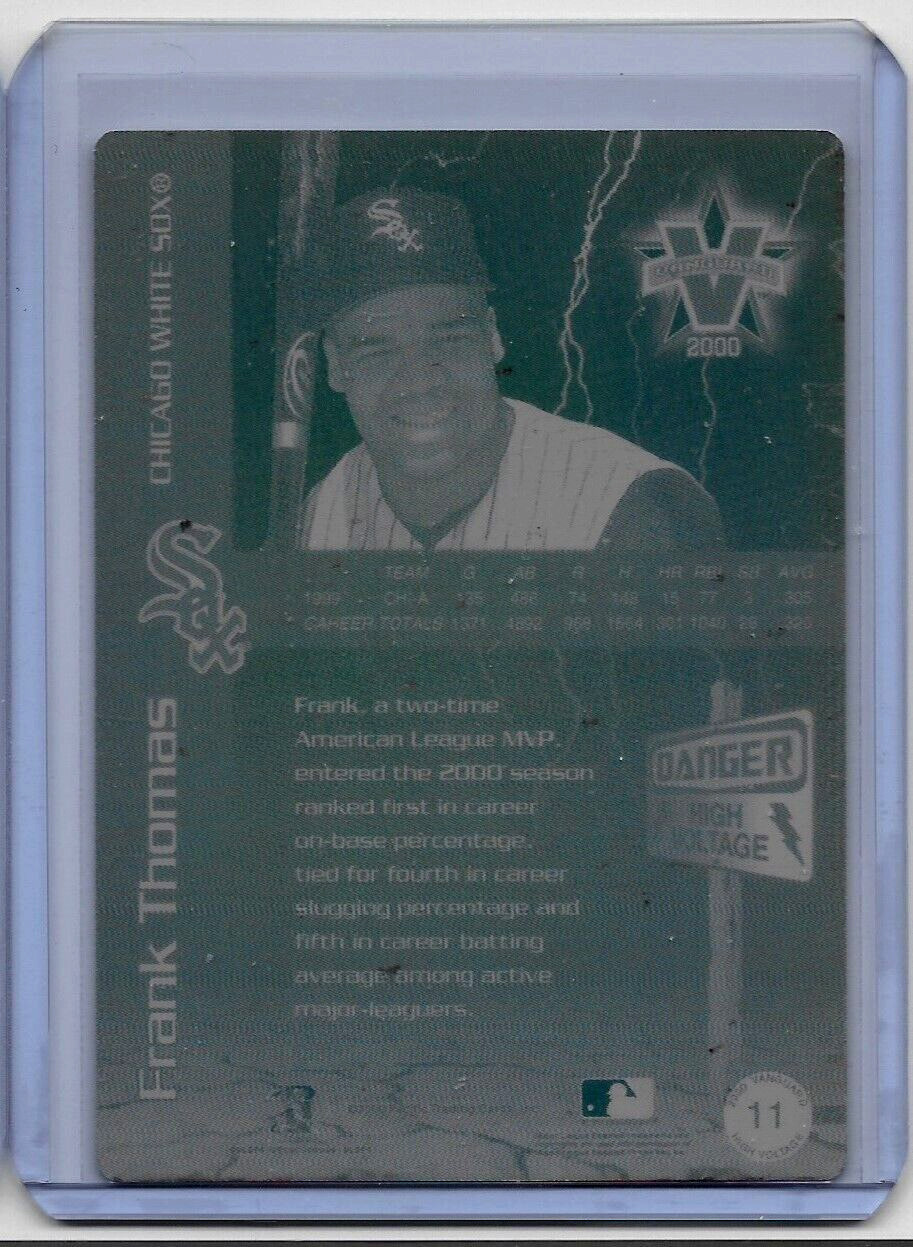 1/1 FRANK THOMAS THE BIG HURT 2000 VANGUARD PRINTING PLATE CHICAGO WHITE SOX