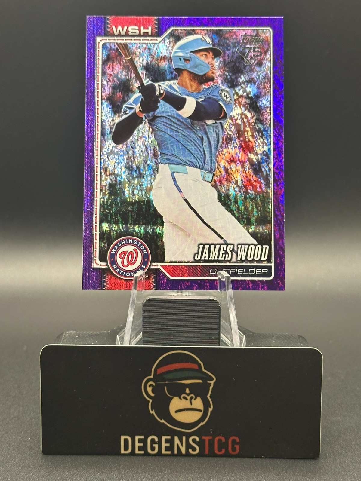 2026 Topps Series 1 James Wood Washington Nationals #349 PURPLE sand glitter/250