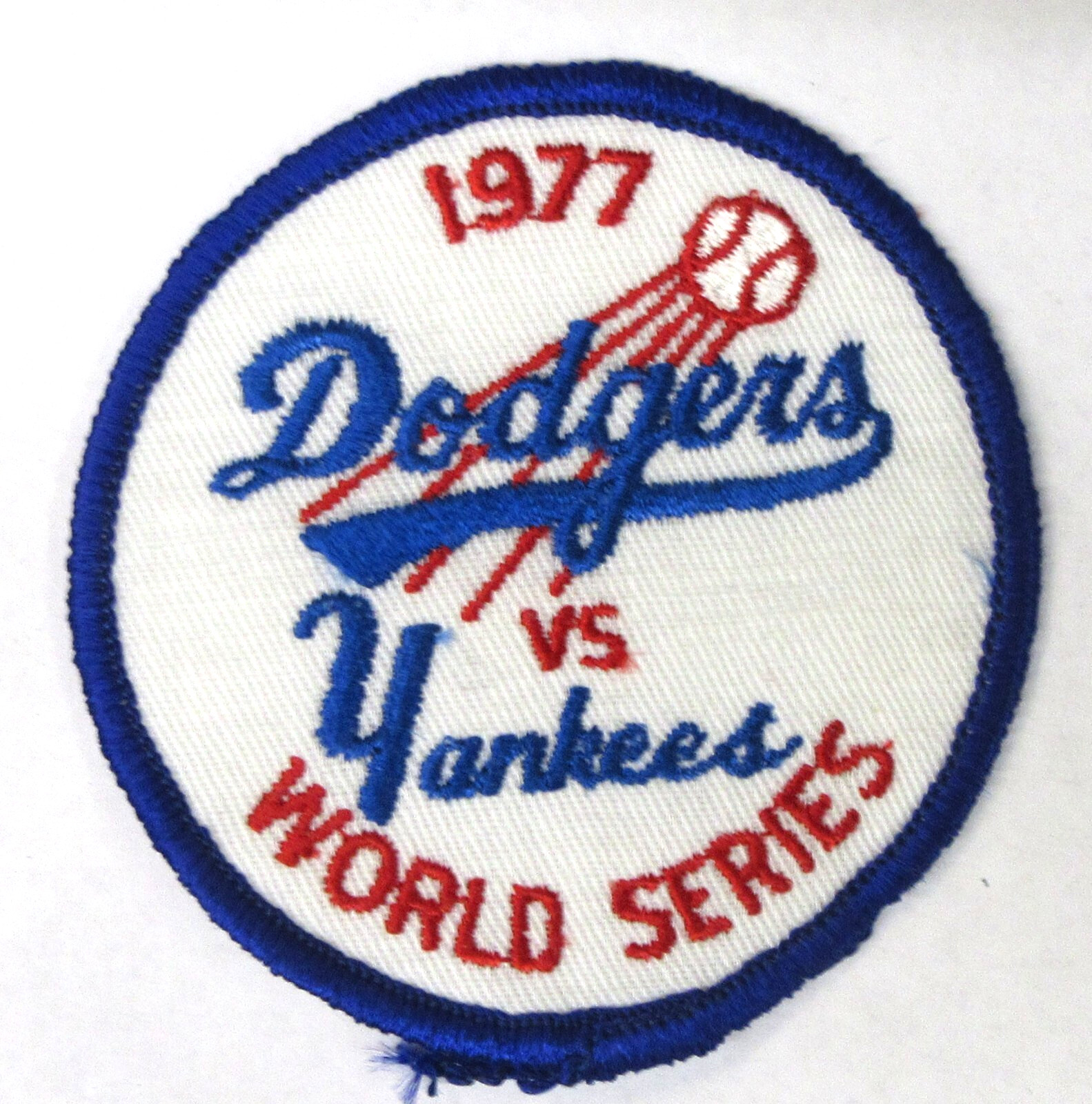 1977 DODGERS vs YANKEES WORLD SERIES 3″ embroidered shirt jacket patch wb