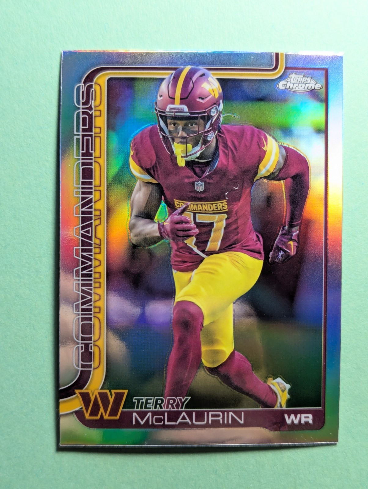 2025 TOPPS CHROME FOOTBALL TERRY MCLAURIN REFRACTOR PARALLEL CARD 208