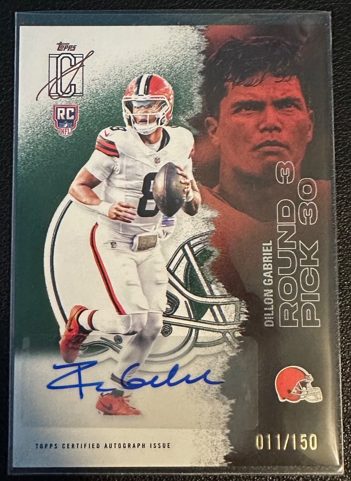 2025 Dillon Gabriel Topps Siganture Class #103 Green Auto RC /150