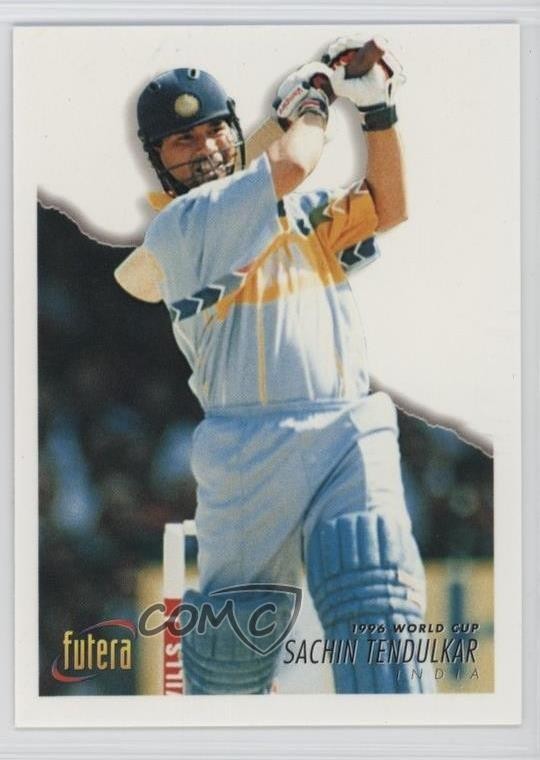 1996 Futera World Cup Cricket Sachin Tendulkar #34 0n64