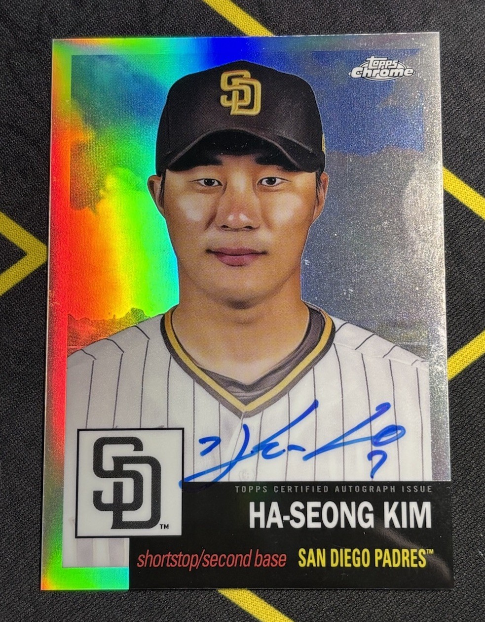 2022 Topps Chrome Platinum Anniversary #CPA-HK Ha-Seong Kim Refractor /199 auto
