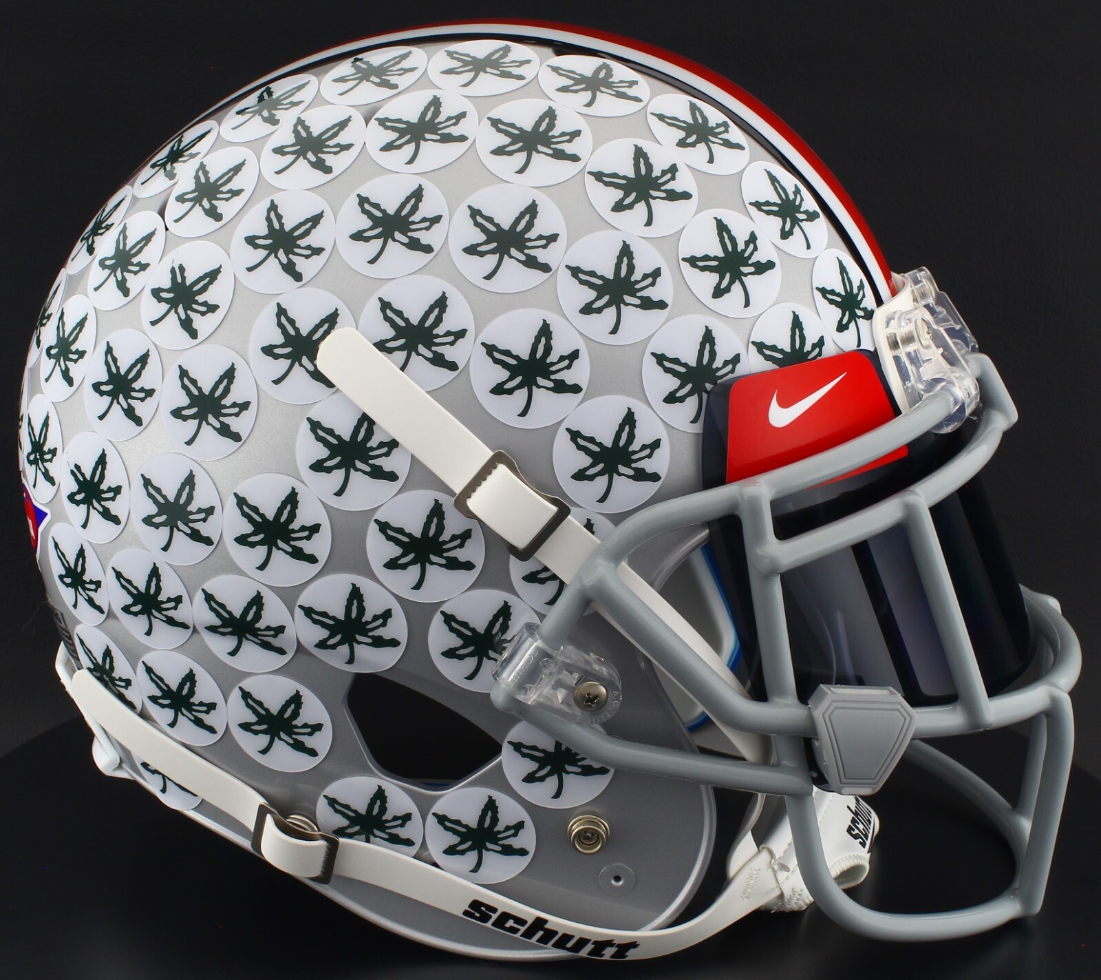 OHIO STATE BUCKEYES NCAA Full Size Replica Football Helmet with VISOR/EYE-SHIELD
