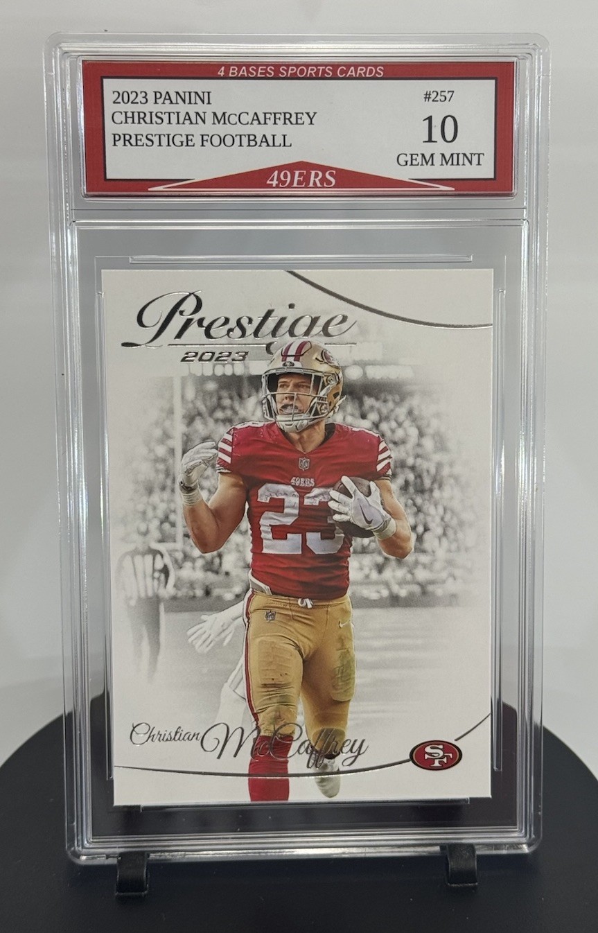 2023 Panini Prestige Christian McCaffrey 49ers Card #260 Gem Mint 10