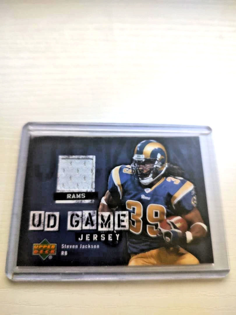 2006 Upper Deck – UD Game-Used Jersey Patch Steven Jackson #GJ-SJ (MEM) Rams