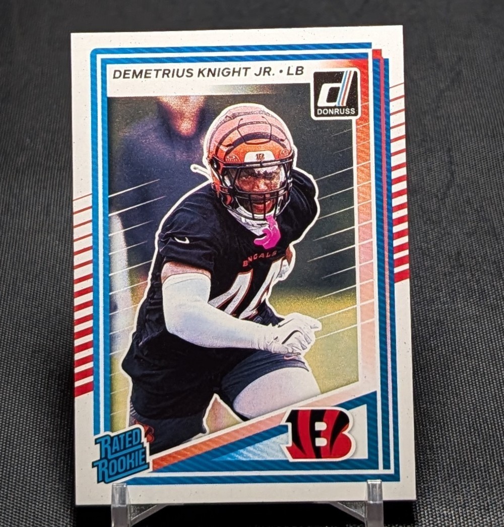 Demetrius Knight Jr. Rated Rookie RC 2025 Donruss Football Card #395 Bengals