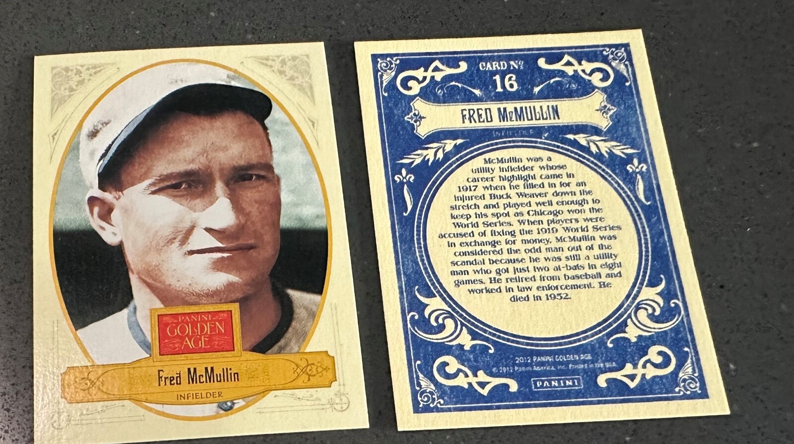 2012 Panini Golden Age #16 Fred McMullin – Infielder