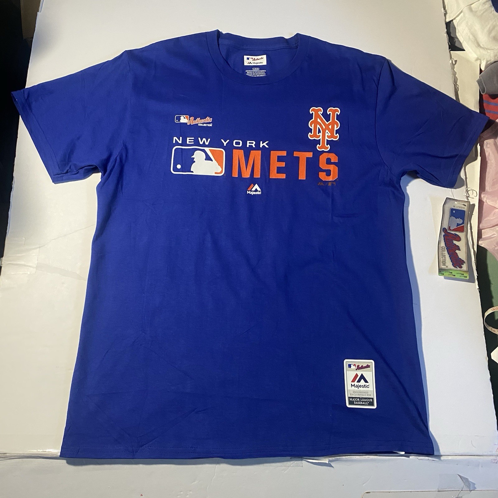 Blue New York Mets Majestic Shirt Mens Size Large NWT