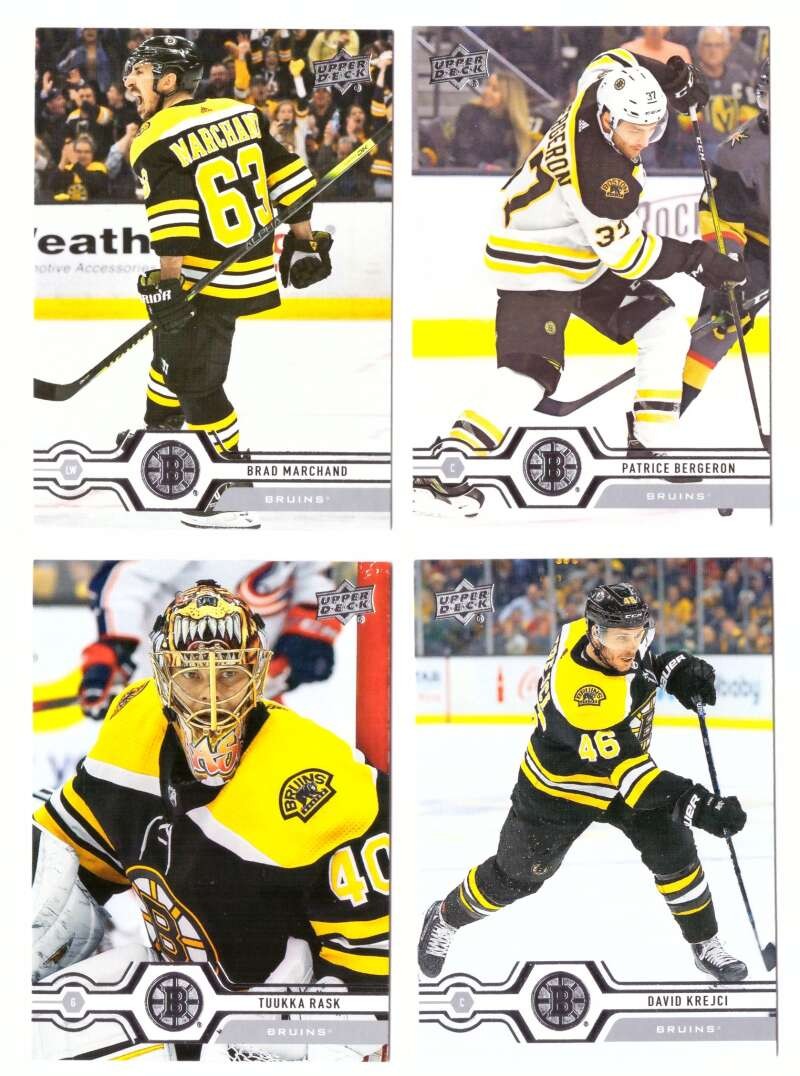 2019-20 Upper Deck (1-200, 251-450) Hockey Team Set – Boston Bruins