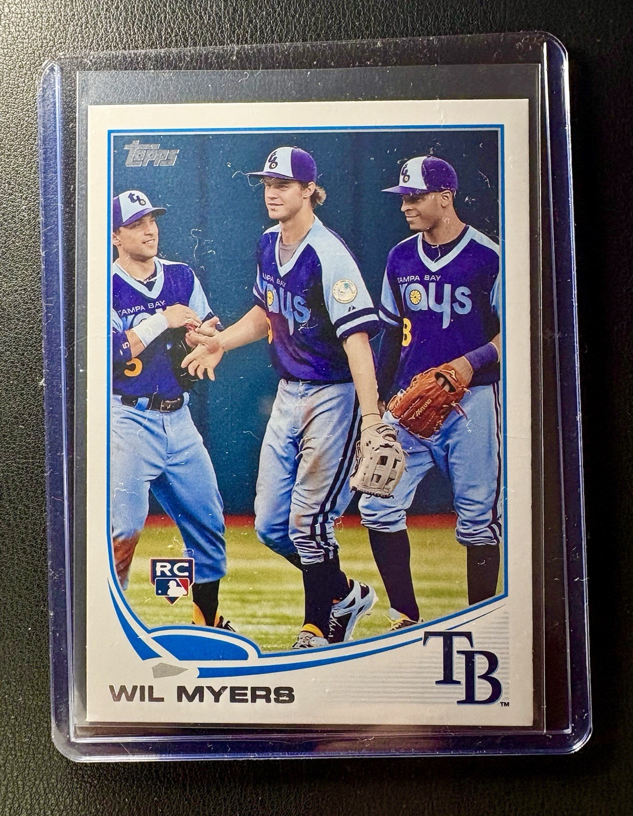 2013 Topps Update SSP Wil Myers RC #US200 Rays Rookie With Teammates Variation