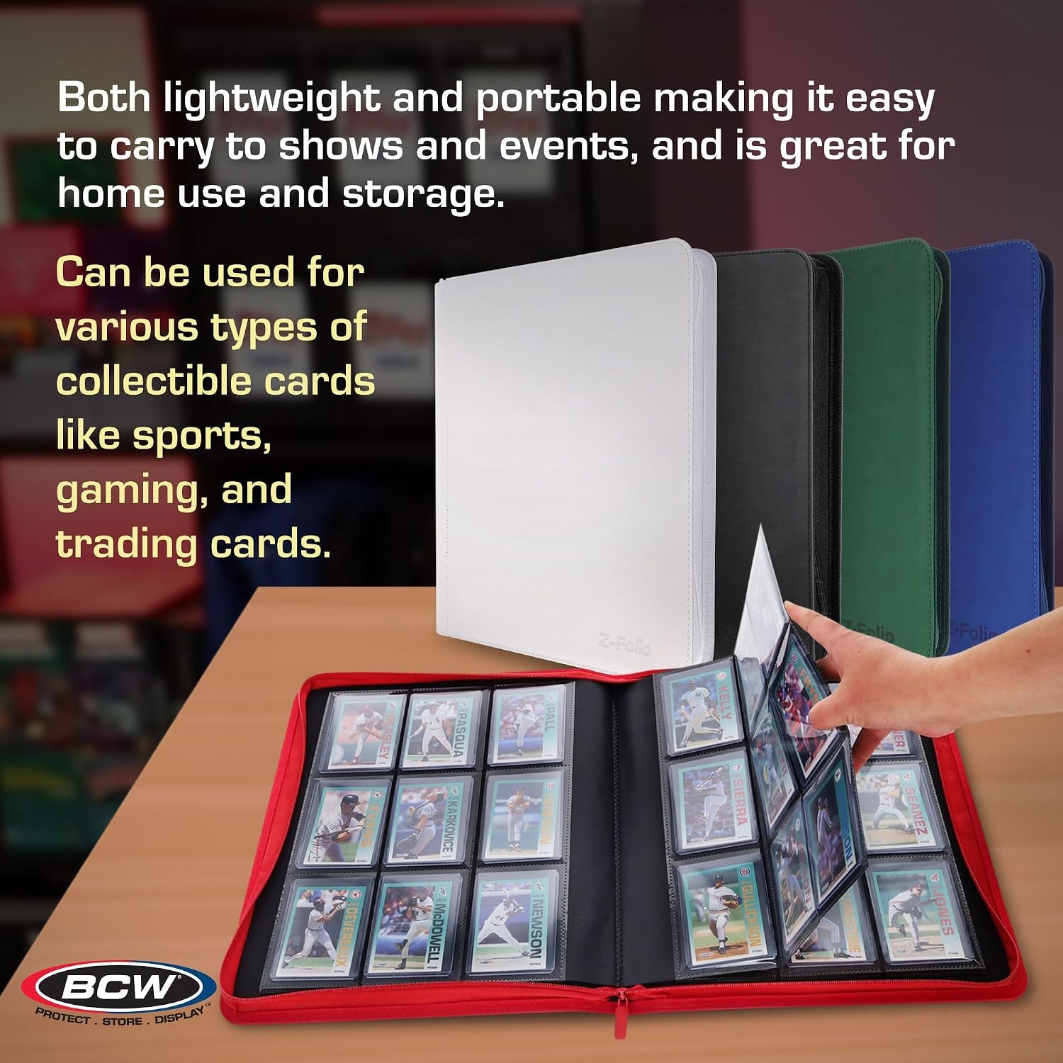 BCW 9-Pocket Leatherette Toploader Binder Album Black Archival Storage