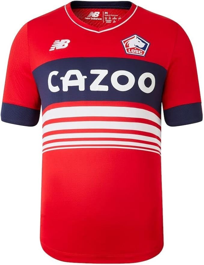New Balance Lille OSC LOSC Home Soccer Football Jersey Red Mens XL X-Large NEW