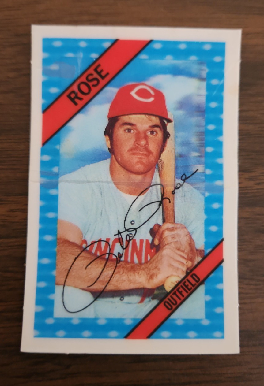 1972 KELLOG’S 3-D Super Stars Pete Rose Cincinnati Reds #06~~CREASED
