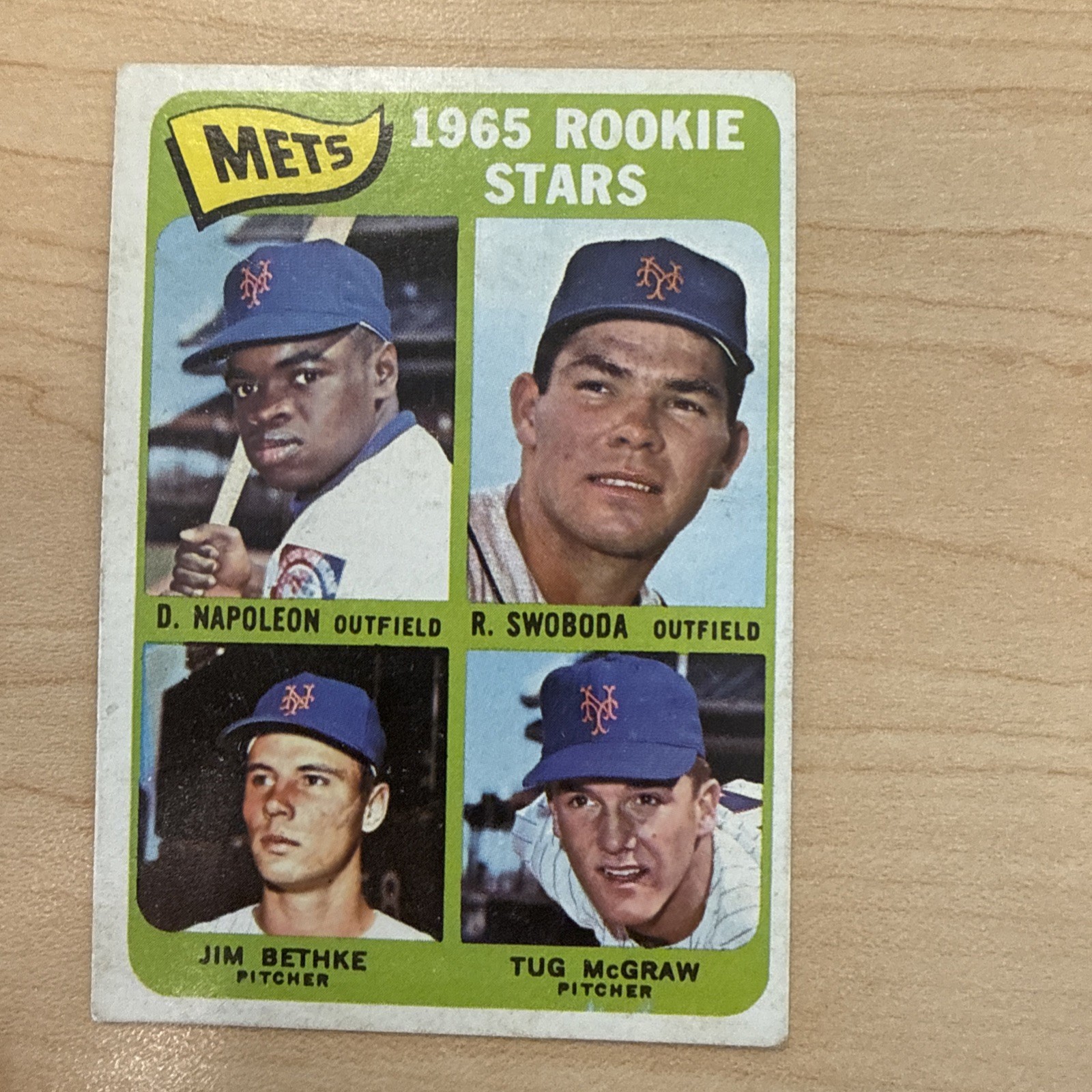 1965 TOPPS! TUG MCGRAW! RC! NAPOLEON! SWOBODA! BETHKE! NY METS! #533 VG+