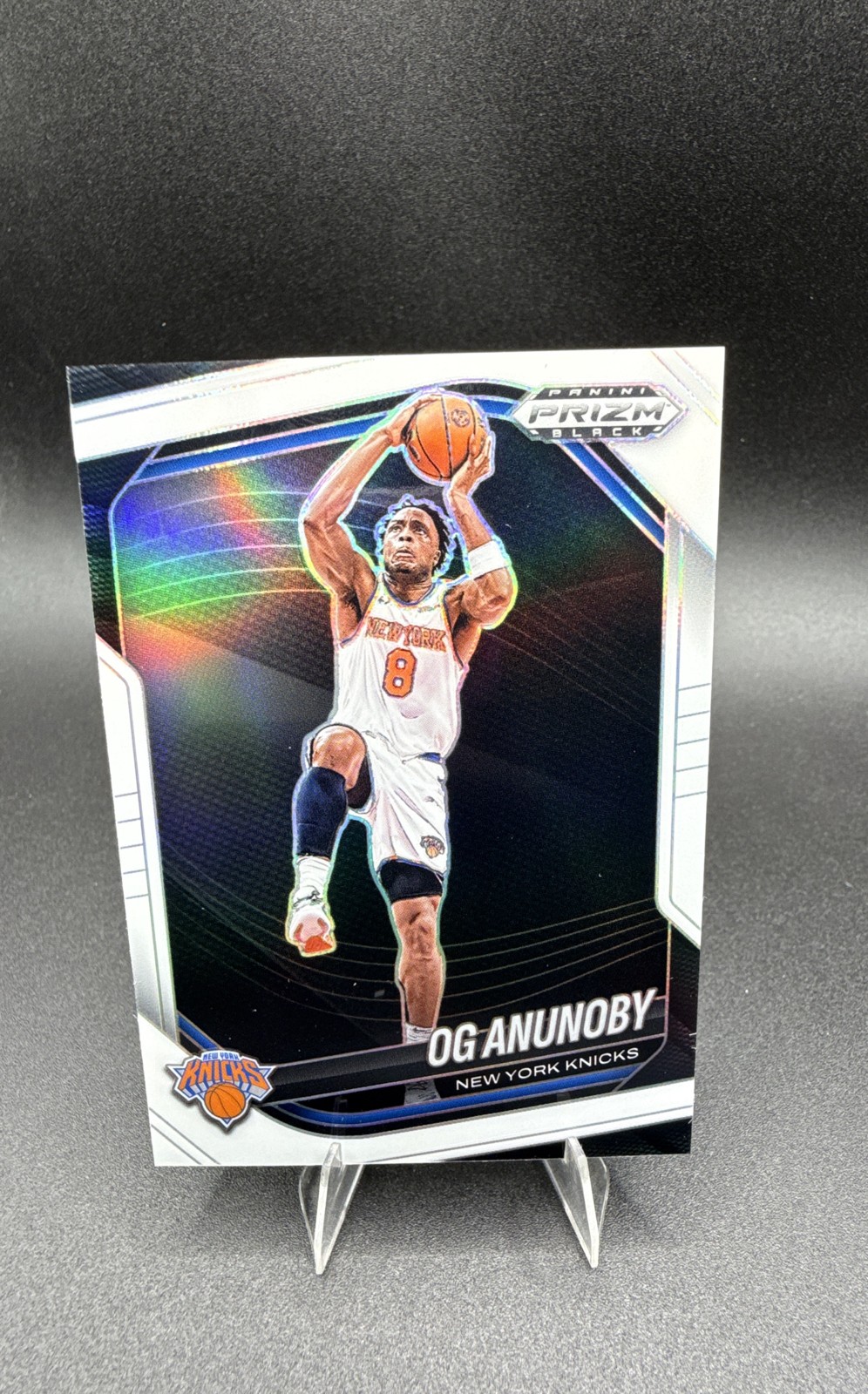 2024-25 Panini Prizm Black – OG Anunoby, OG Anunoby #111 White Prizm /175