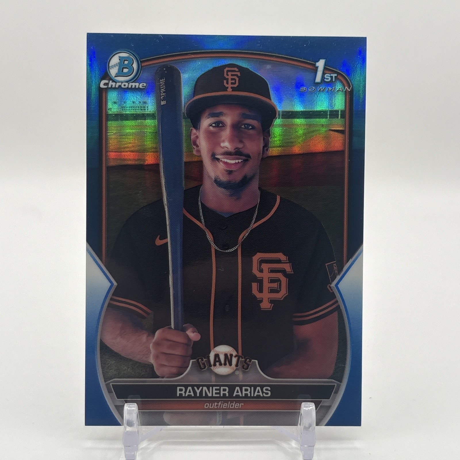 2023 Bowman Chrome Rayner Arias #BCP-222 1st Prospect Blue Refractor /150 Giants