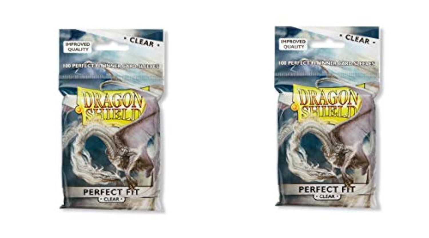 2 Packs Inner Sleeve Clear Standard Size 100 ct Card Sleeves Individual Pack