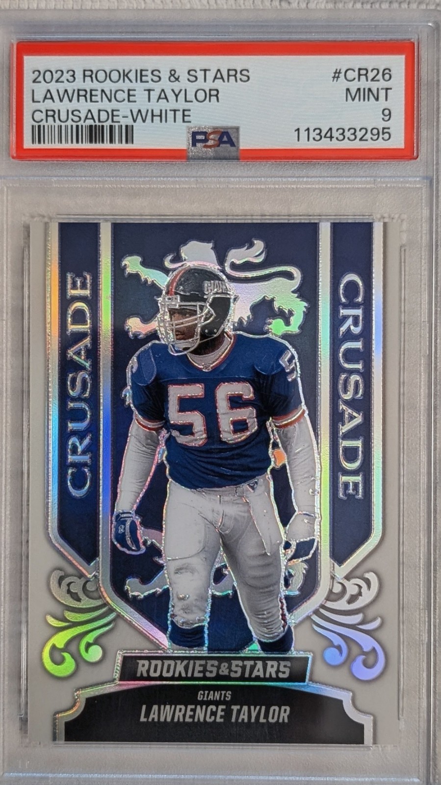 Panini 2023 Rookies & Stars Lawrence Taylor Crusade WH CR-26 White 096/149 PSA 9