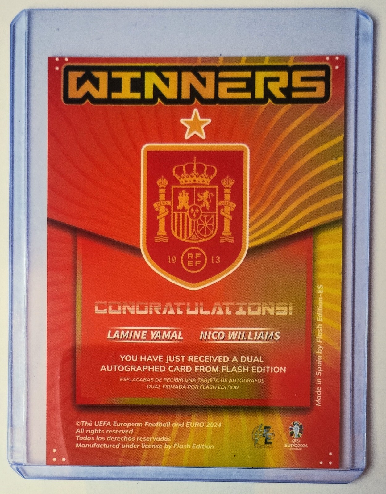 UEFAEURO 2024 Spain Gold & Silver Dual Edition Lamine Yamal (Printed signature)⭐