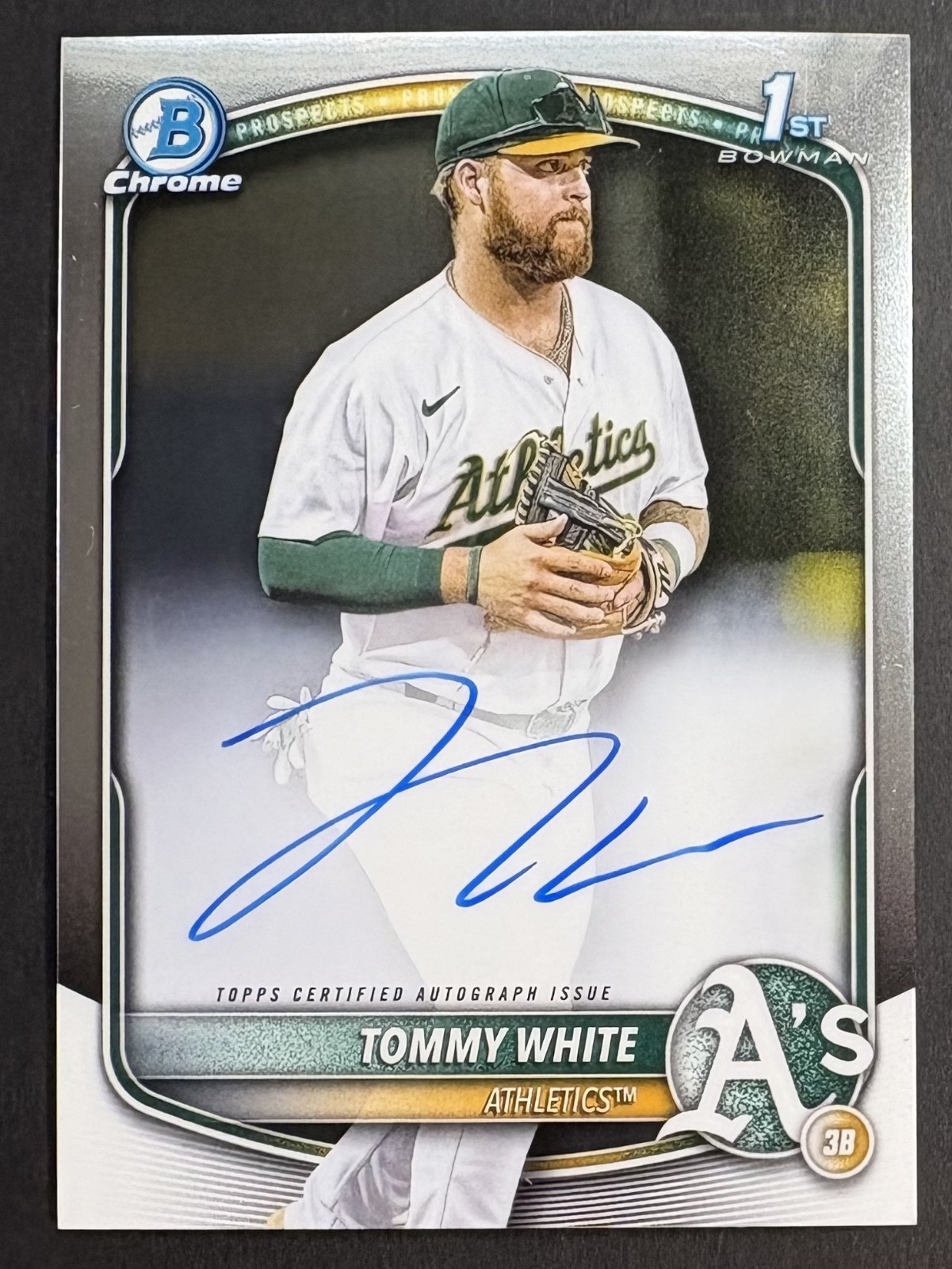 2025 TOMMY WHITE 1st Bowman Chrome Autograph Auto Rookie RC #CPA-TWH Athletics