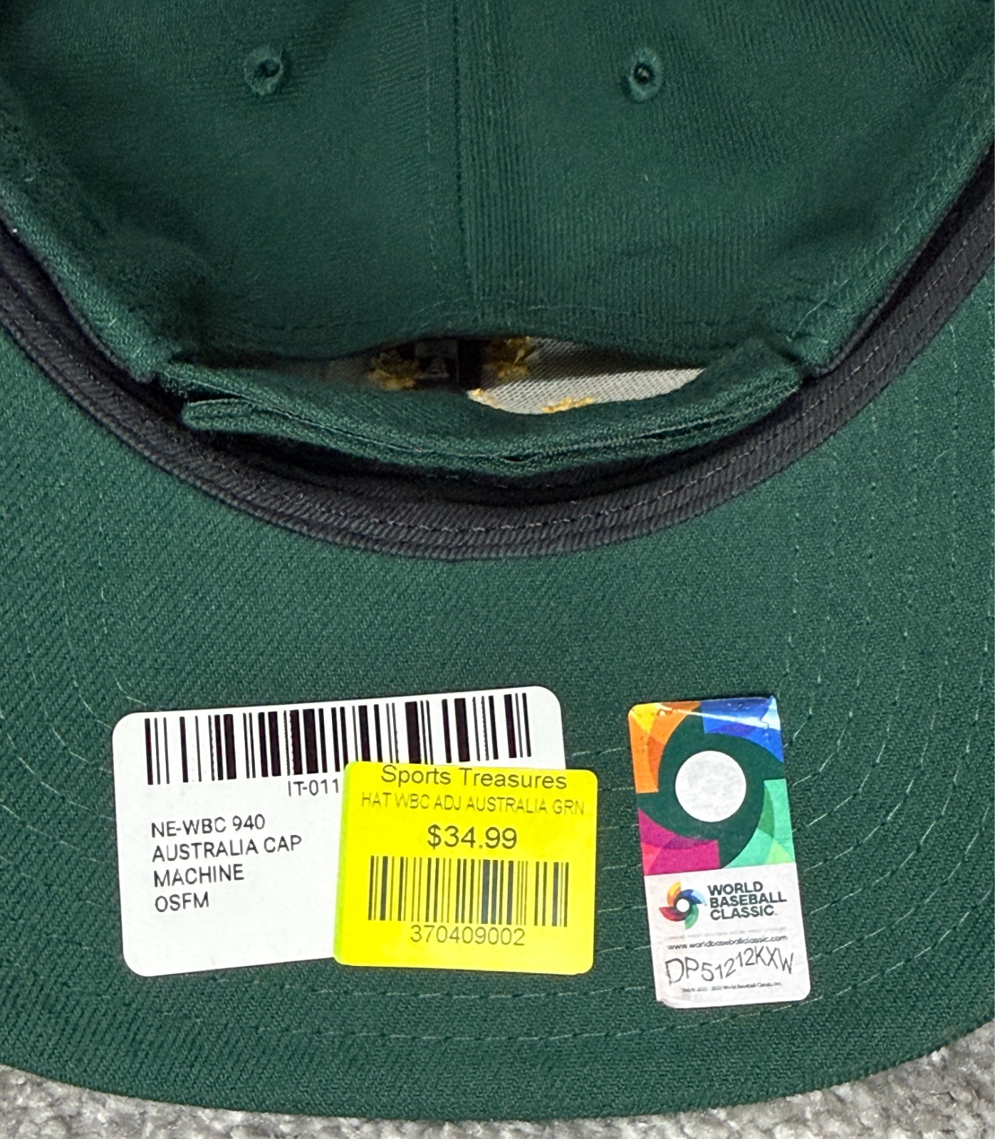 Australia 2023 World Baseball Classic Green 9FORTY Hook & Loop Adjustable Hat