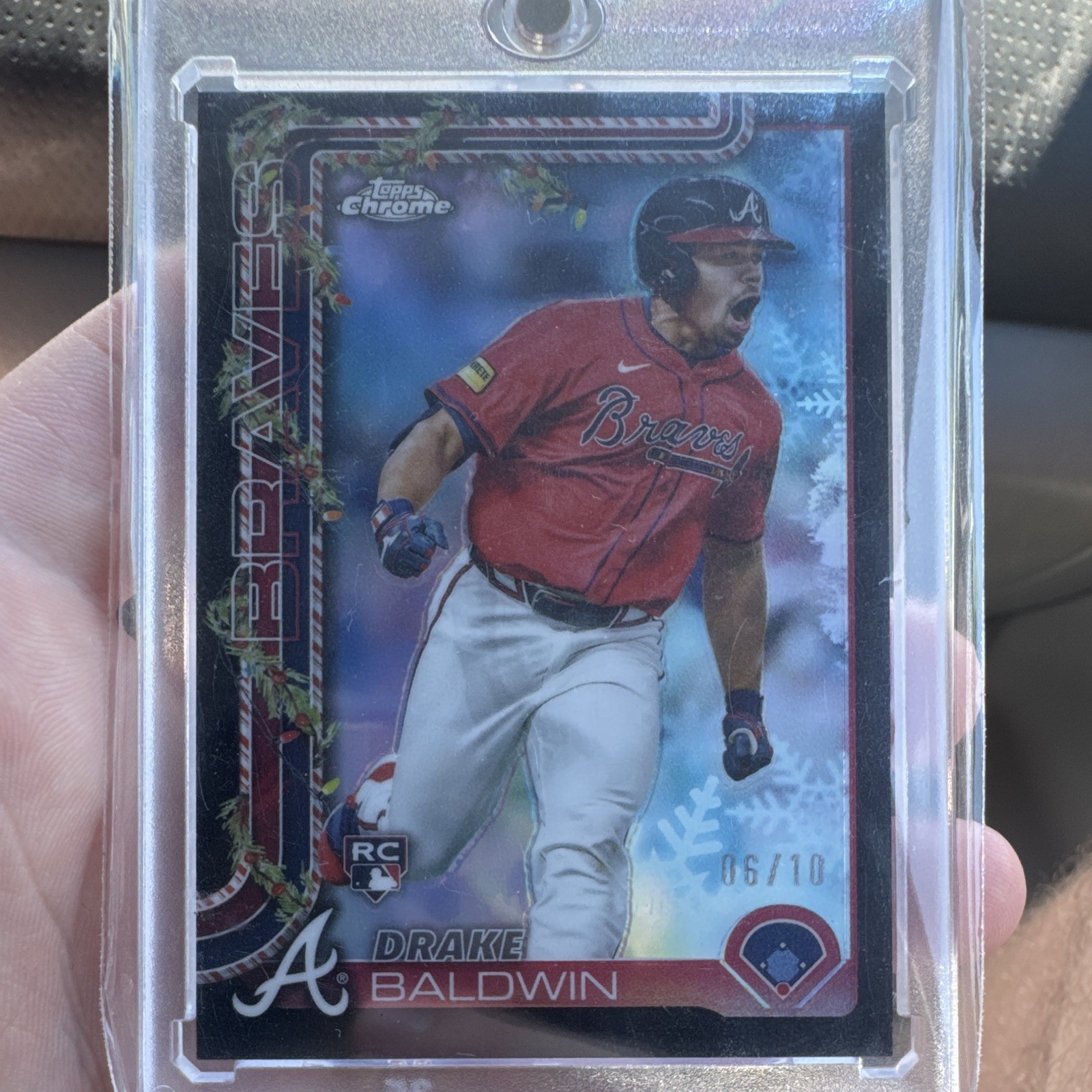 Topps 2025 Chrome Holiday Mega Box Drake Baldwin Braves RC HC60 06/10