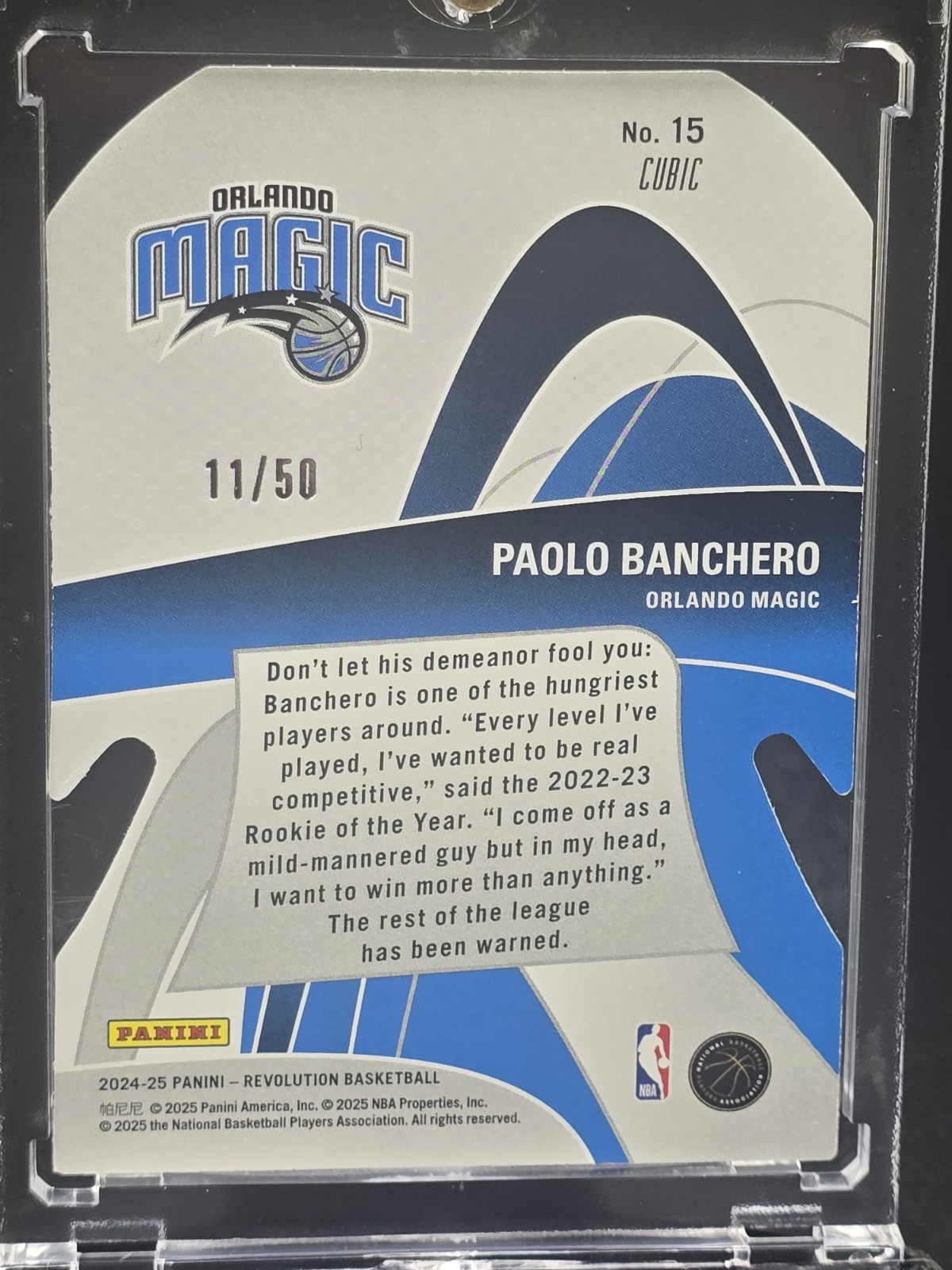 2024-25 Panini Revolution Liftoff! Paolo Banchero Cubic /50 #15 OrlandoMagic SSP