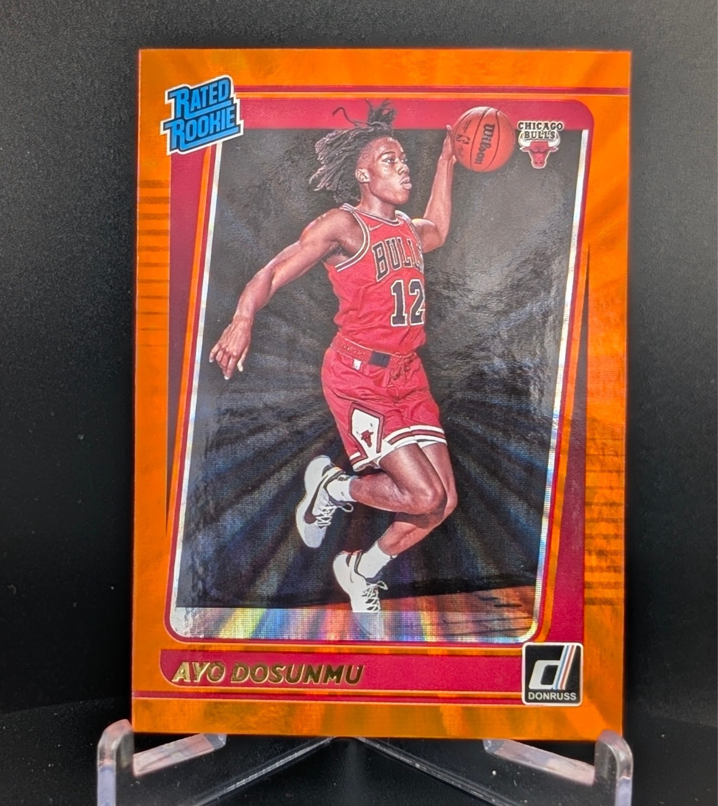 Ayo Dosunmu 2021-22 Panini Donruss Rated Rookie Holo Orange Laser #221