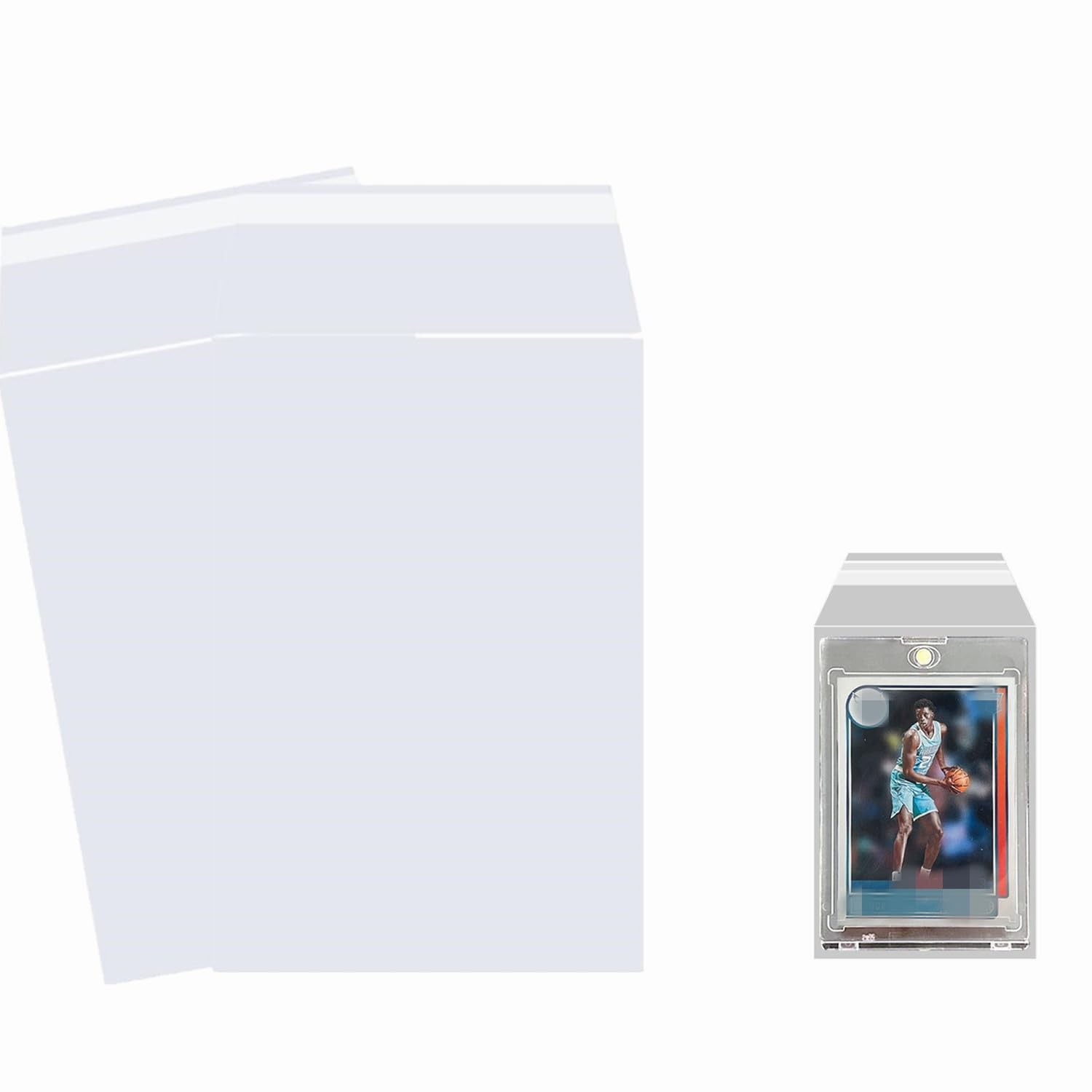 200PCS Resealable Team Bags for One Touch Card Holders 35-130PT Sleeves Fit