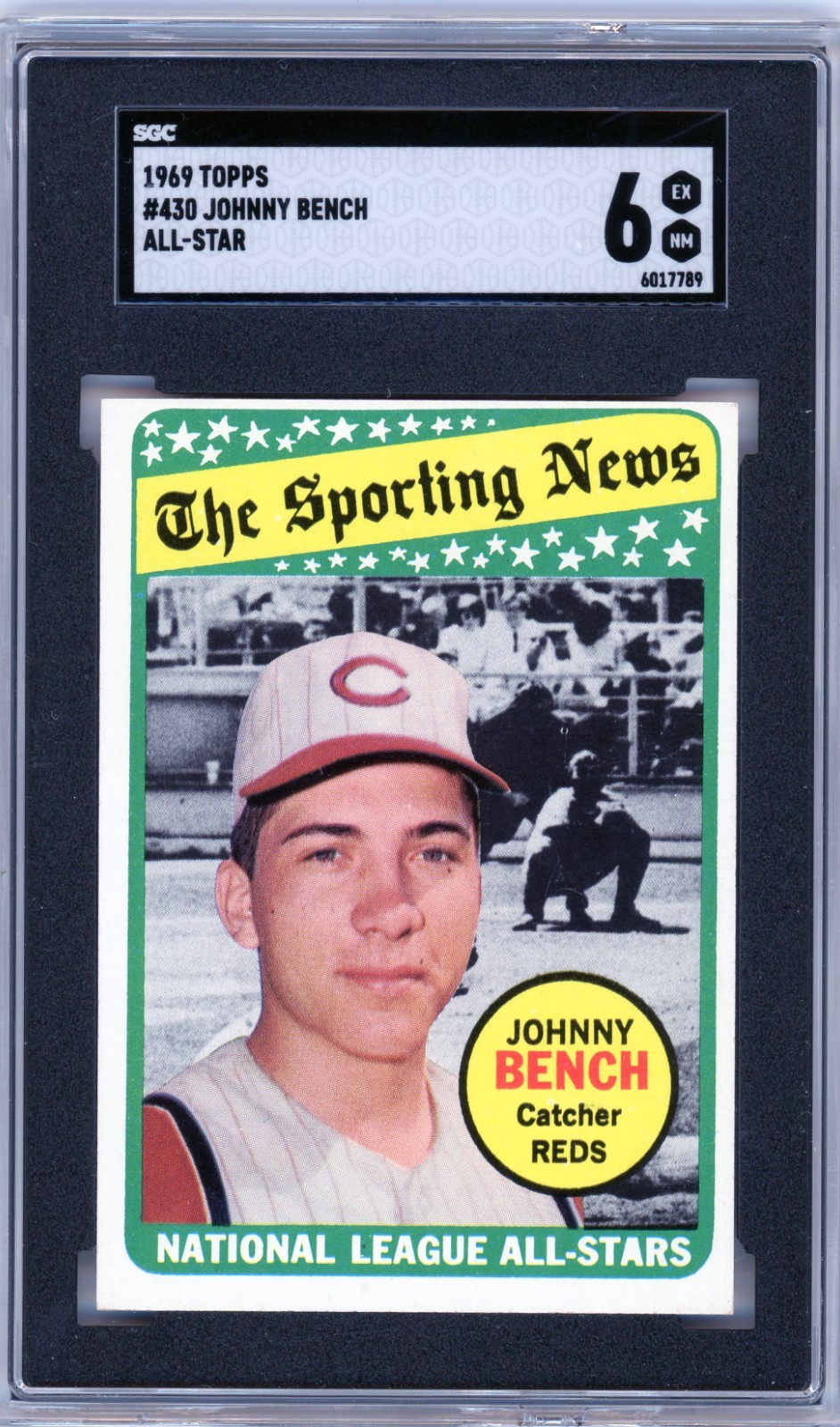 1969 Topps #430 Johnny Bench All Star Card REDS HOF