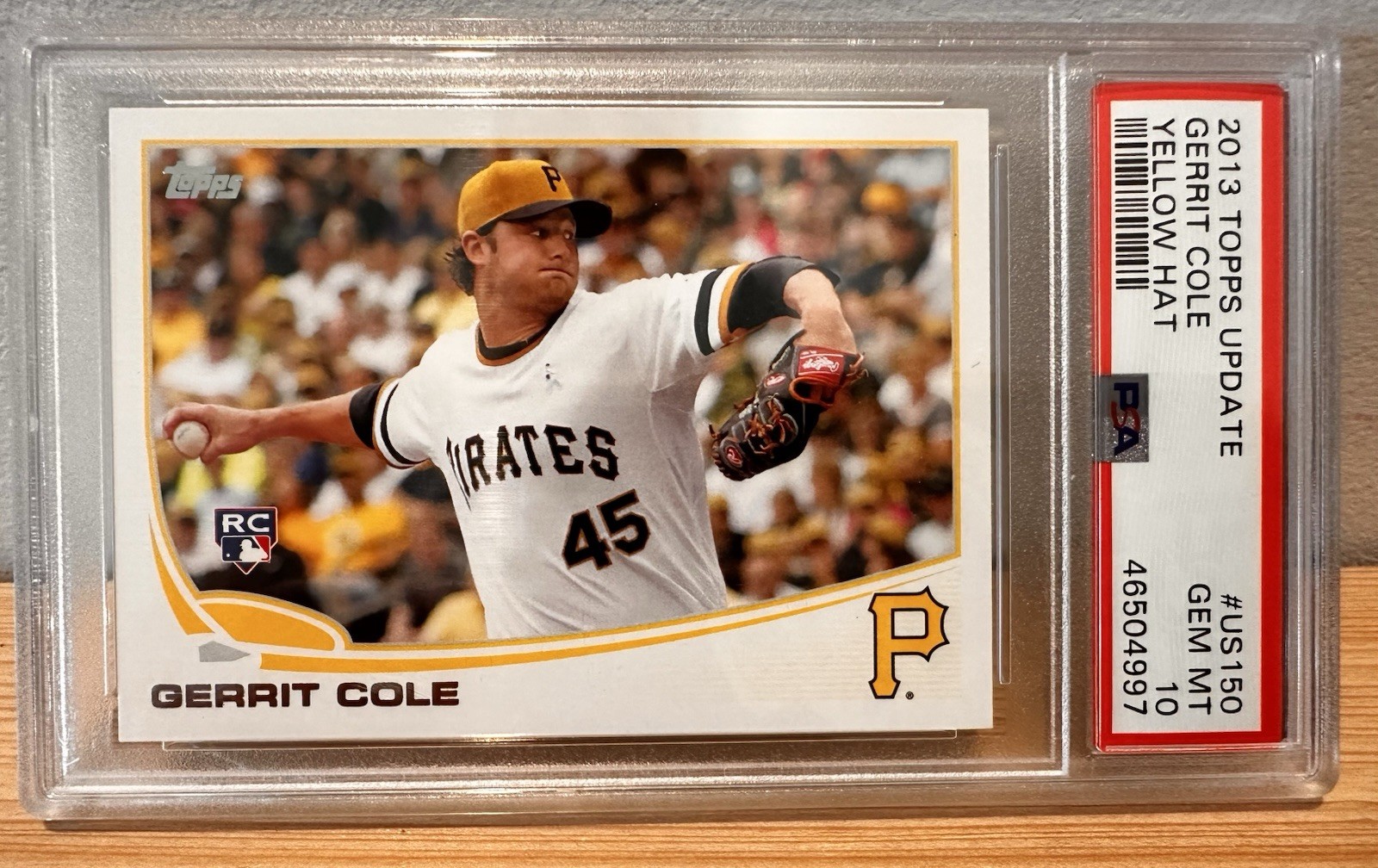 2013 Topps Update GERRIT COLE Pirates Yellow Hat Rookie RC #150 Gem Mint PSA 10