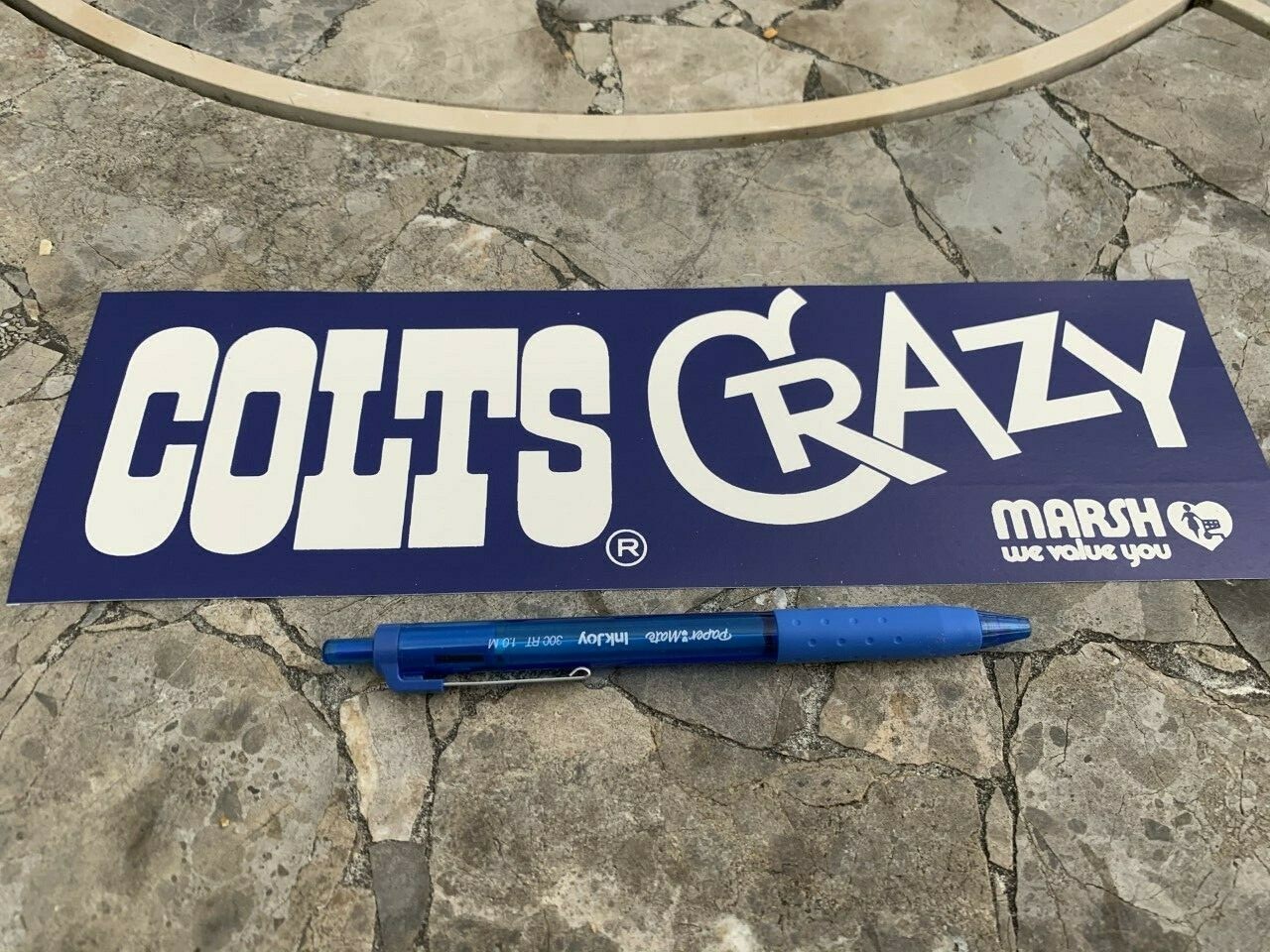 VINTAGE INDIANAPOLIS COLTS BUMPER STICKER