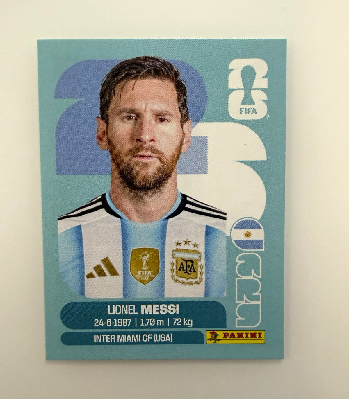Lionel Messi 2026 Panini World Cup Sticker Argentina Green Arg17