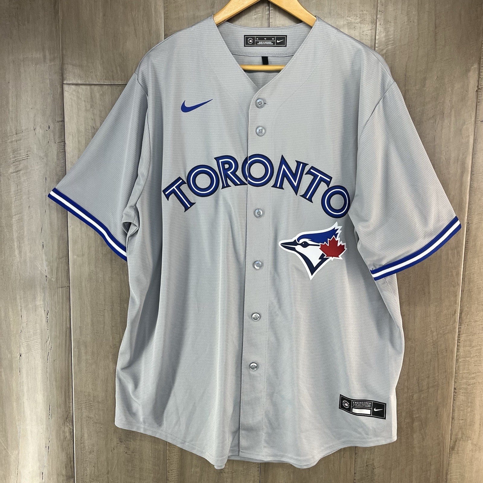 Nike Men’s Toronto Blue Jays Road Grey Replica Team Baseball Jersey XL NWOT