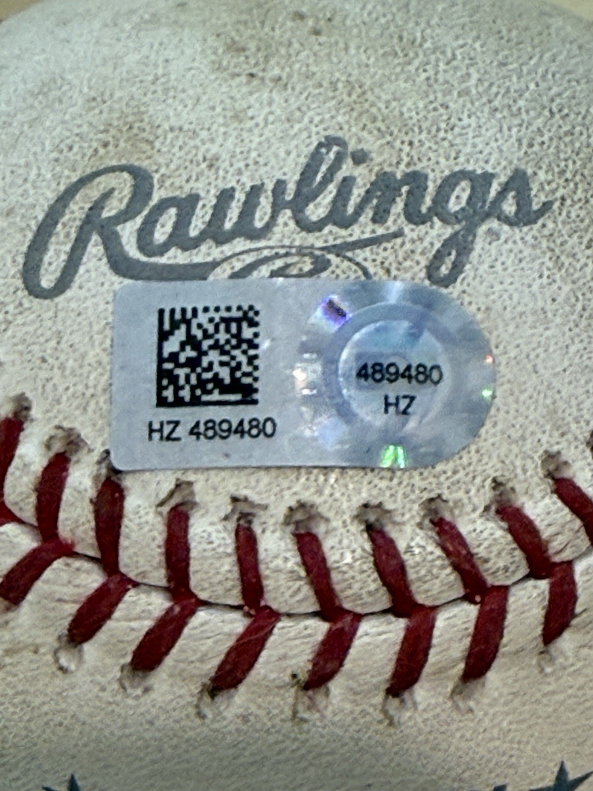 TIM HUDSON  2014 NLDS GM2 STARTER  PITCHED GAME-USED BASEBALL GIANTS NATIONALS