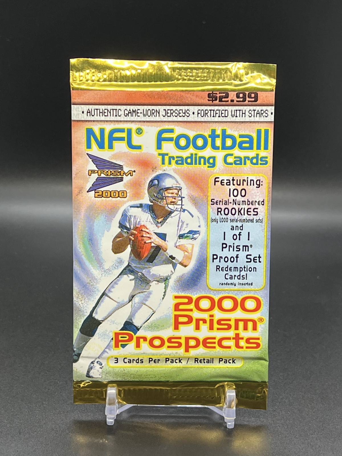 2000 PACIFIC PRIZM PROSPECT FOOTBALL CARD PACK-BRADY ROOKIE AUTOJERSEY? BNB