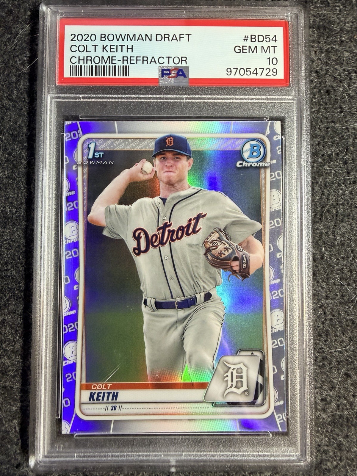 2020 Bowman Draft Chrome 1st Colt Keith BD-54 Refractor RC PSA 10 ⚾️