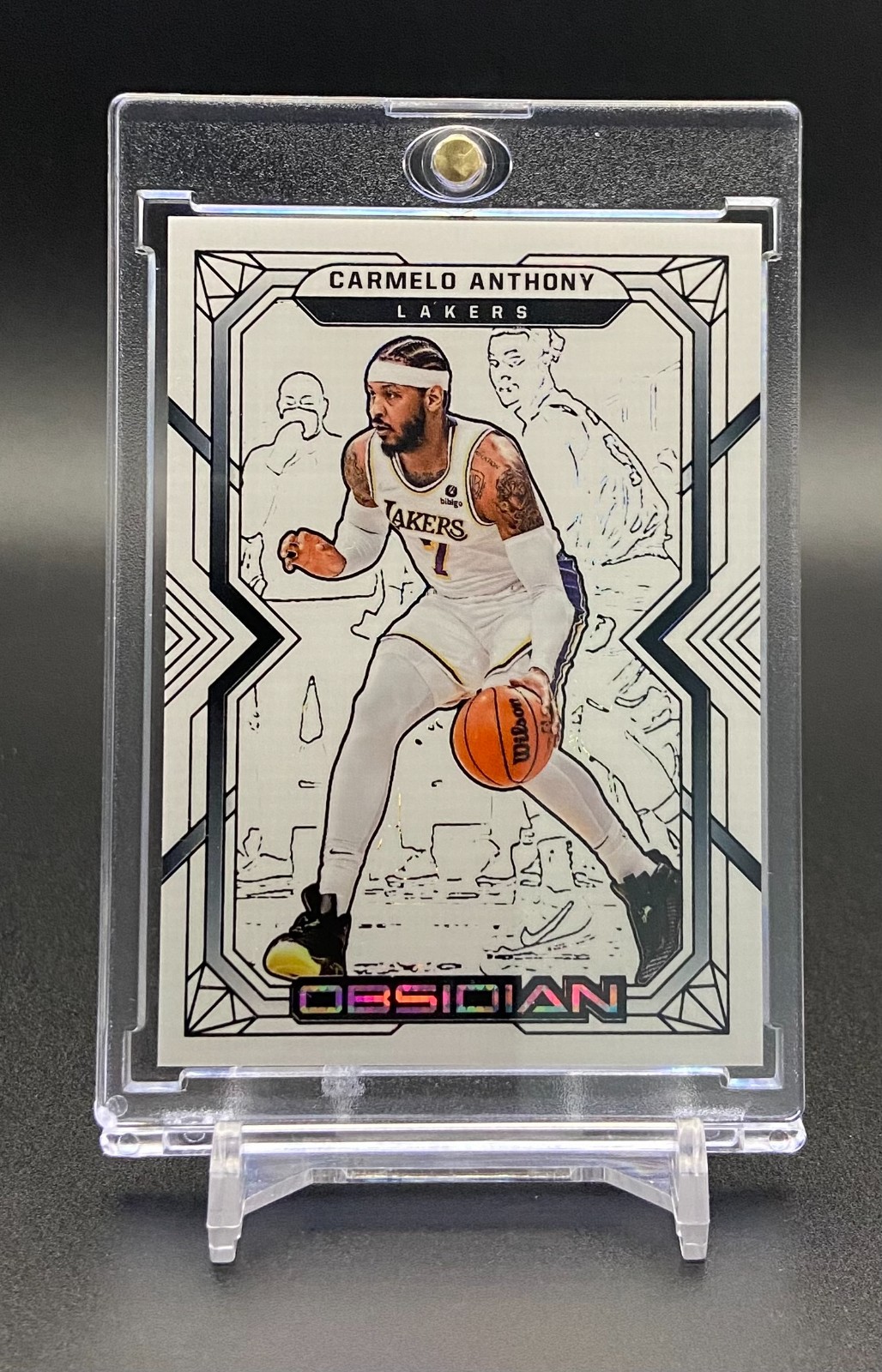 CARMELO ANTHONY – 2021-22 Obsidian WHITE PULSAR ELECTRIC ETCH SP #104