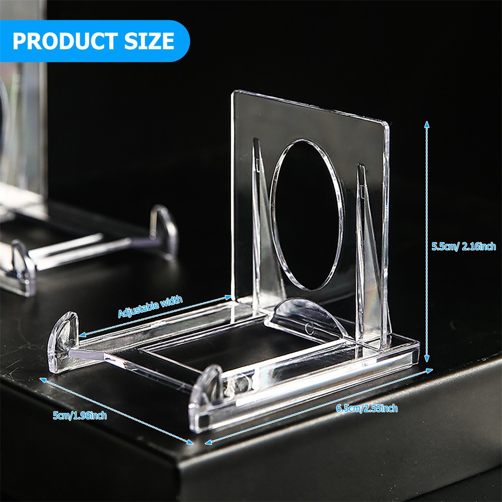 5-20x Mini Clear Adjustable Acrylic Easel Display Stand Holder For Trading Card