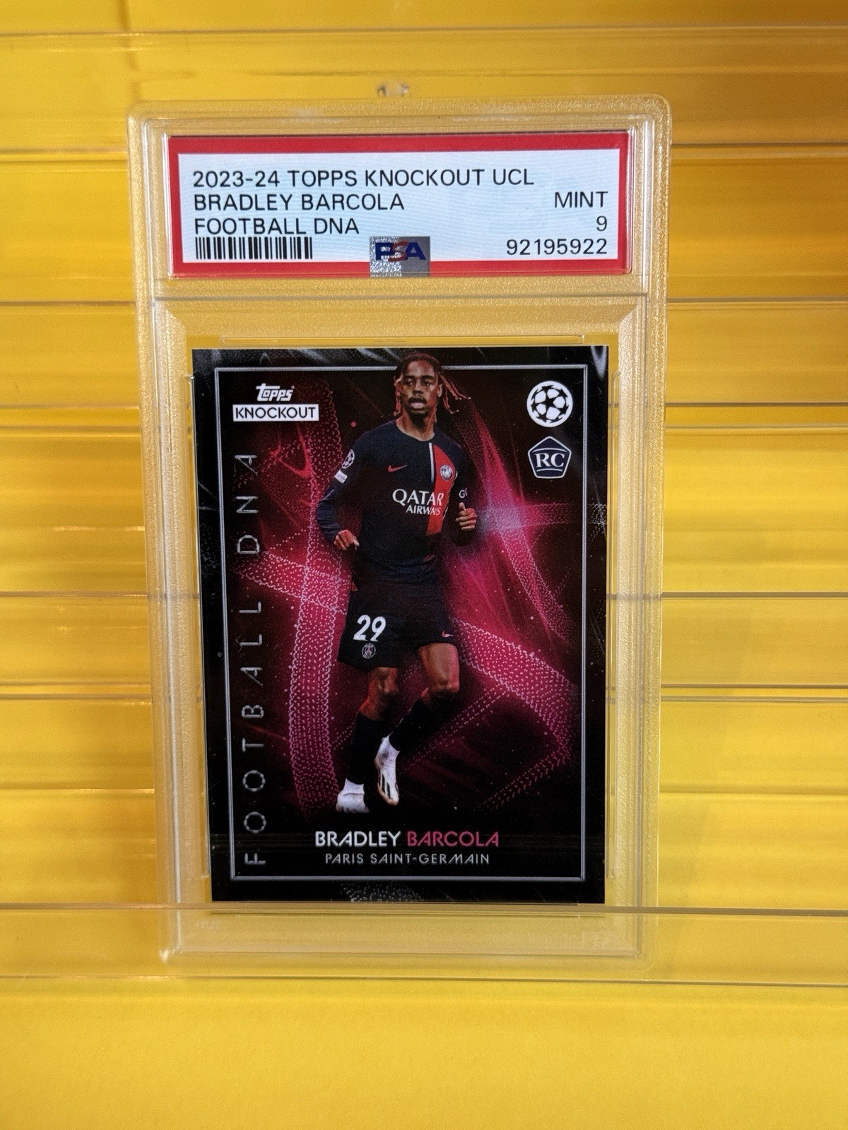 2023-24 Topps UCL Knockout – Football D N A Bradley Barcola (RC)