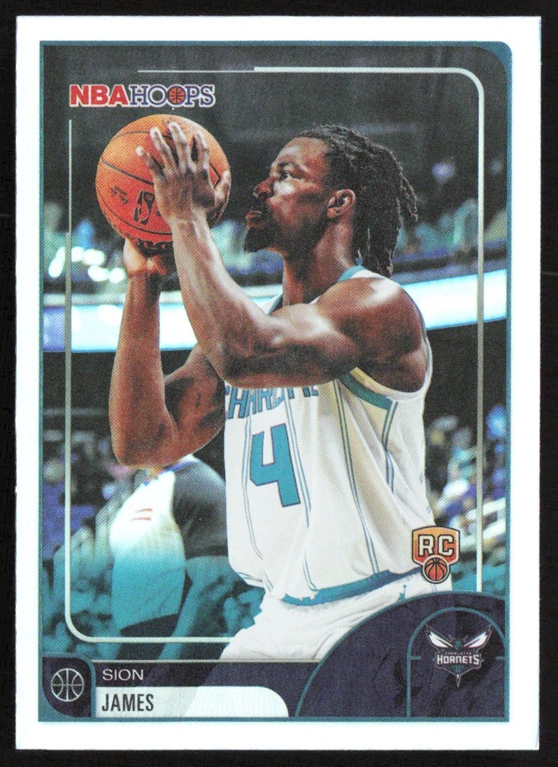 2025-26 Topps NBA Hoops Base Foil Sion James RC Charlotte Hornets #151