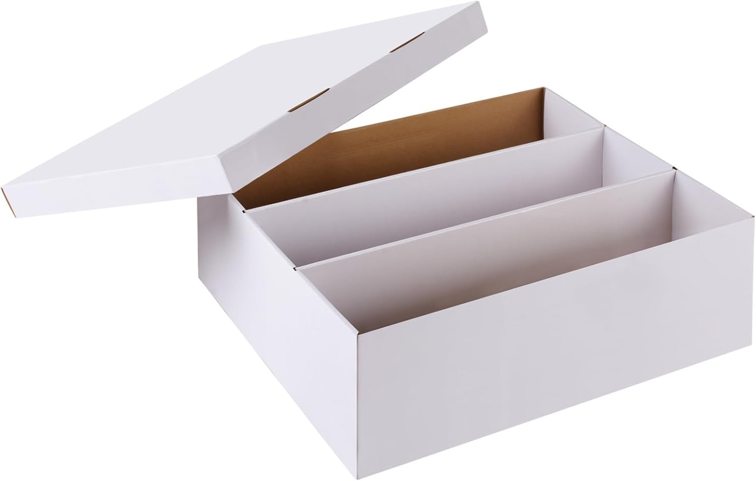 Large Capacity Card Storage Box, 2400 Count, Easy Assembly, Flip Top Closure