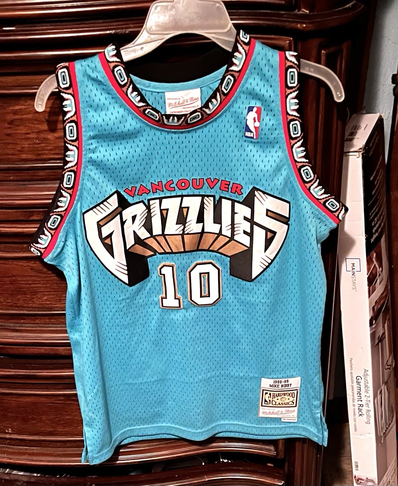 Mens Green Small Vancovier Grizzlies Mike Bibby Mitchel & Ness Swingman Jersey