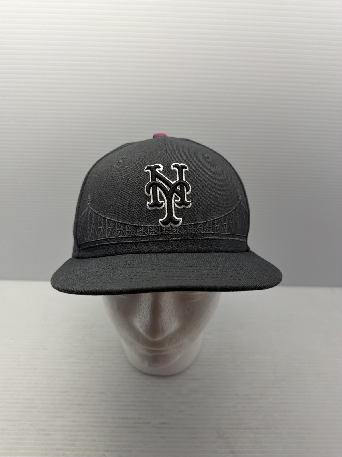 New York Mets New Era Fitted Hat Mens 7 1/4 Graphite City Connect 59FIFTY