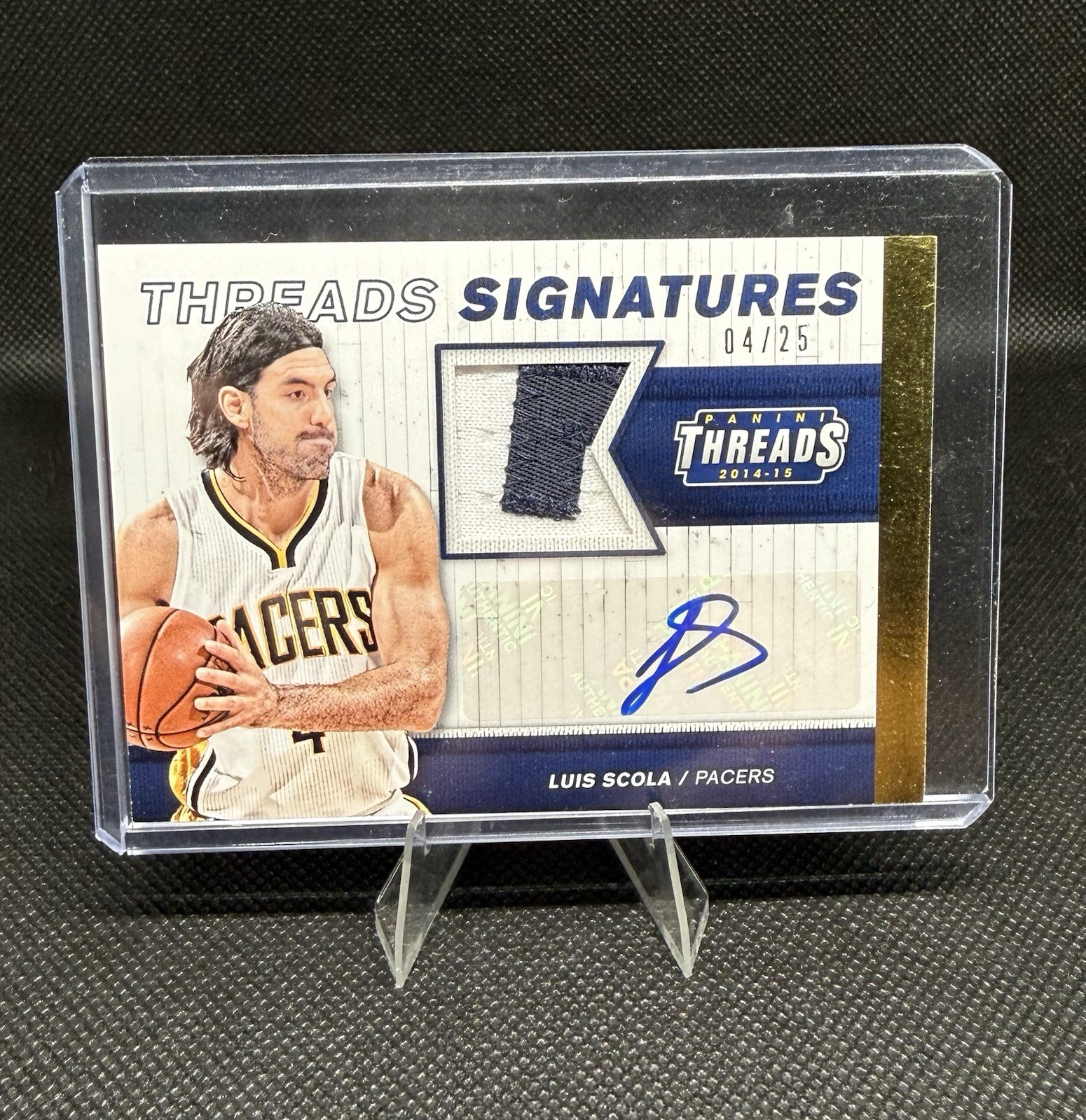 2014-15 Panini Threads – Threads Signatures Luis Scola #35 Prime /25 (AU, MEM)