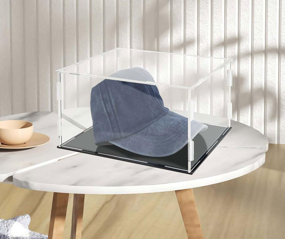 Hat Display Case with UV Protection – Clear Acrylic Box & Stand