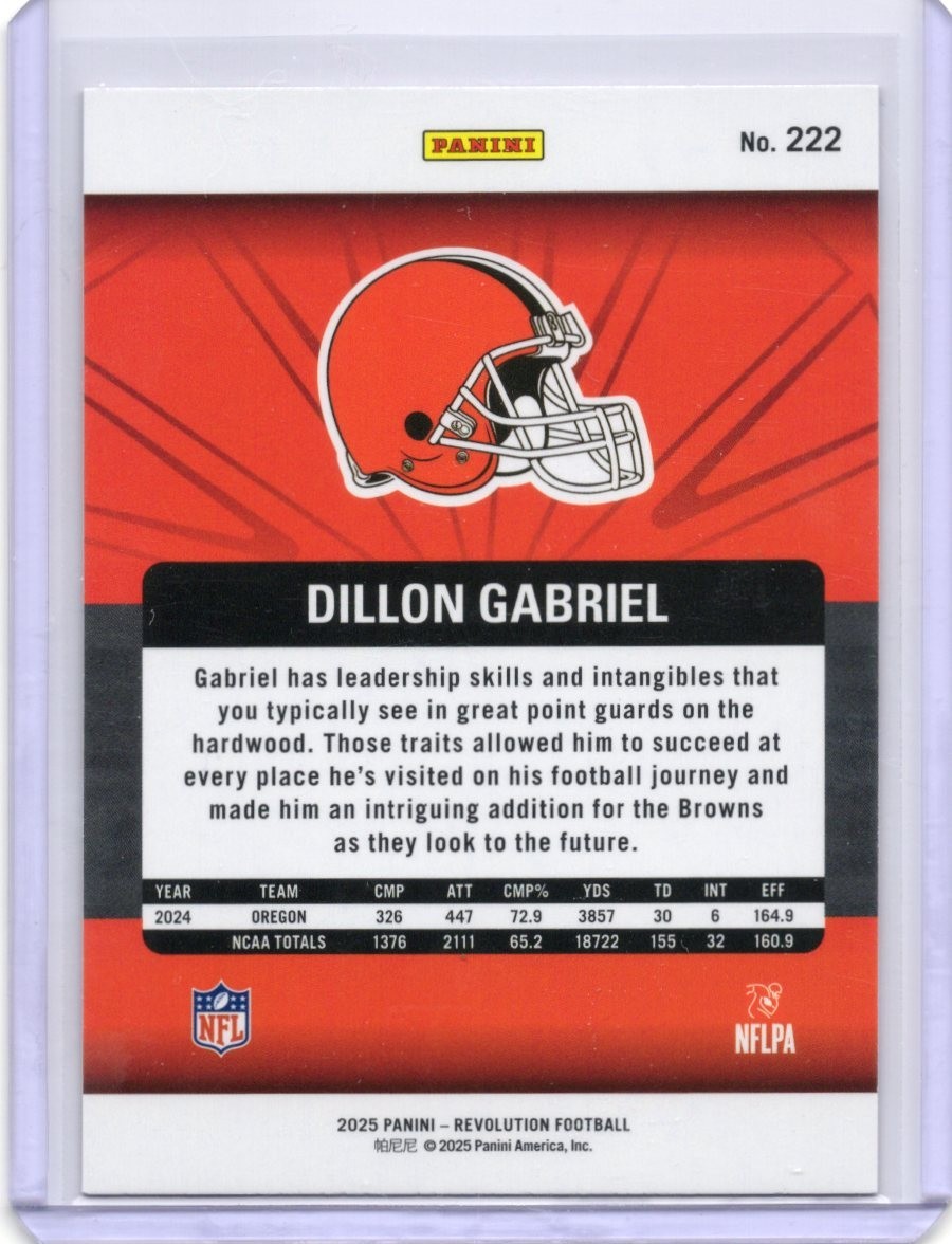 2025 Panini Revolution – Rookies Dillon Gabriel #222 (RC)