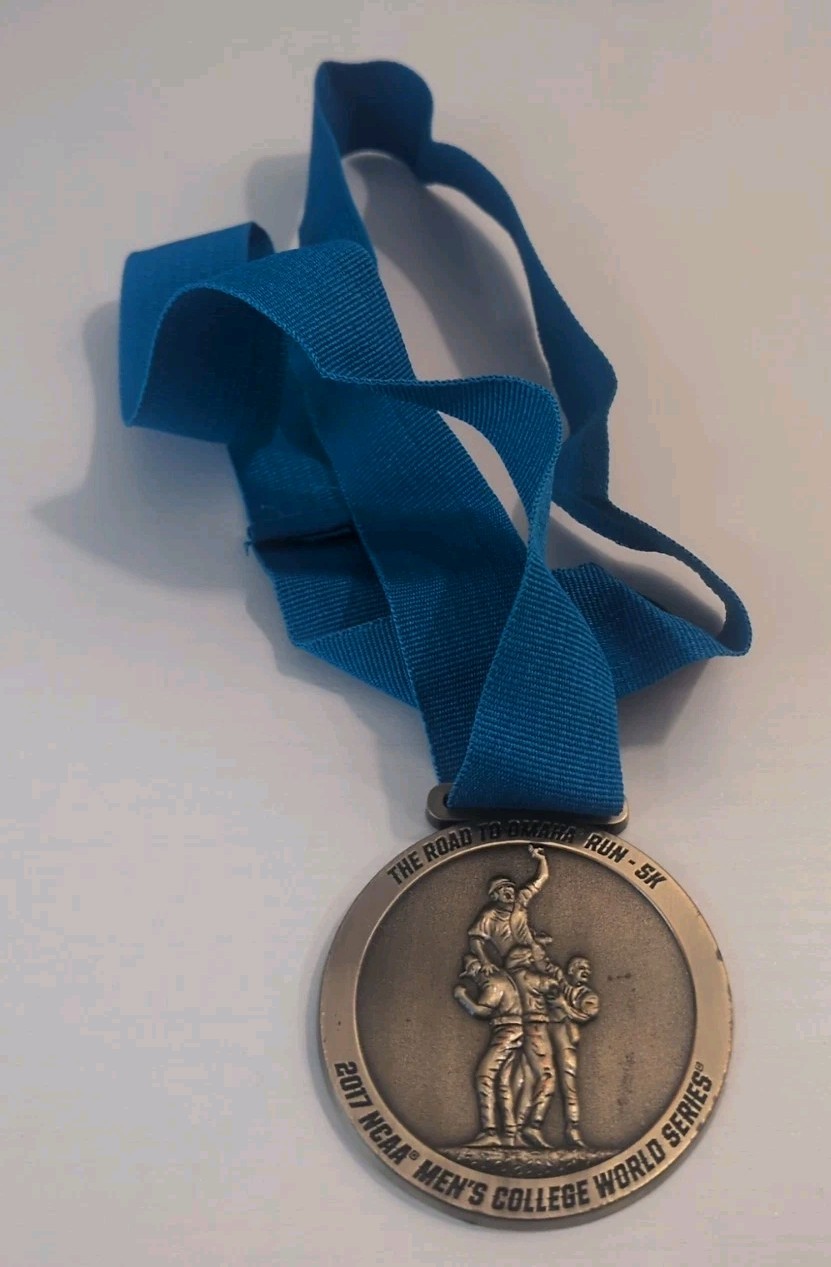 2017 NCAA Men’s College World Series Road To Omaha Run 5k Finisher Medal S9